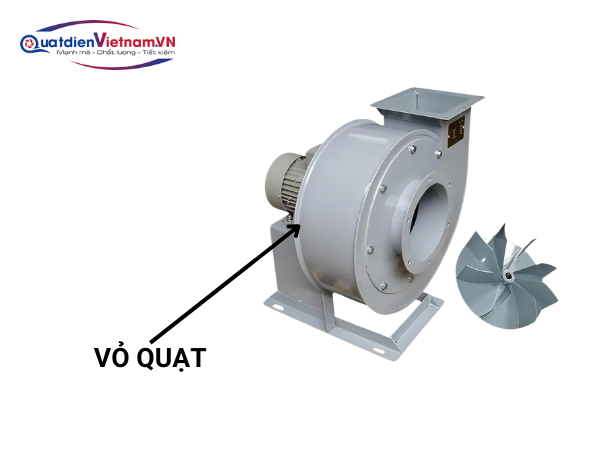 4-3-1 Vỏ quạt làm từ thép SS400 có độ bền cao, chống ăn mòn