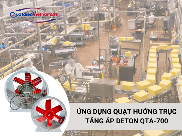6-3 Ứng dụng Quạt hướng trục tăng áp Deton QTA-700