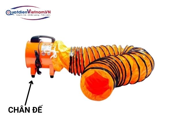 Chân đế có tác dụng chống rung giật, giảm tiếng ồn khi quạt hoạt động