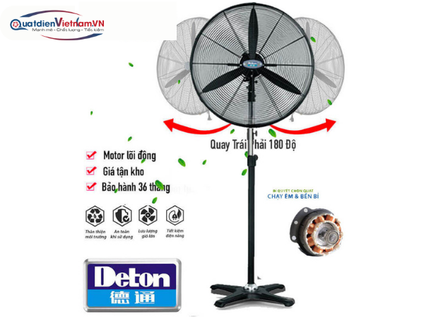 Quạt Đứng Công nghiệp Deton Cọc Rút DHW750