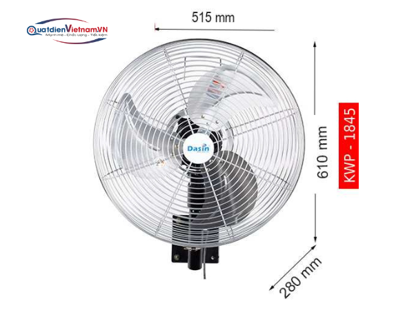 Quạt Treo Tường Công Nghiệp Dasin KWP - 1845