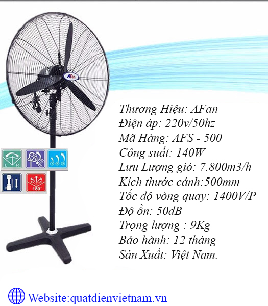 Quạt đứng công nghiệp Afan quat dung cong nghiep afan gia re