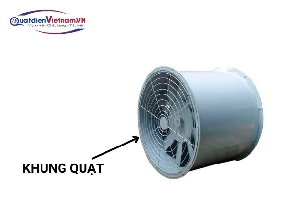 quat-huong-truc-tang-ap-qta-300-5 Khung quạt được làm từ thép dày, phủ thêm lớp sơn tĩnh điện để chống ăn mòn