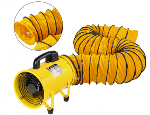quạt hút nối ống kết hợp với các dạng ống gió simili quat hut cong nghiep di dong soffnet sh2t-50