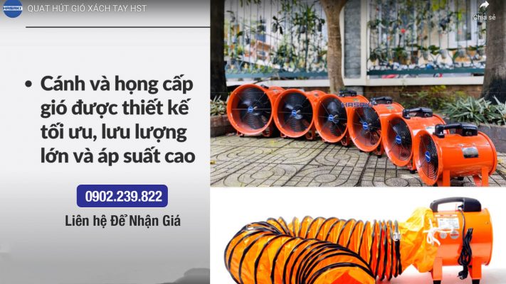 Quạt Hút Xách Tay Nối Ống HST20