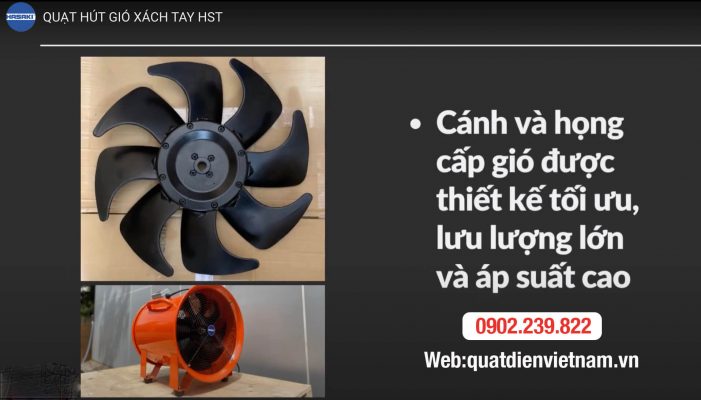 quạt thông gió xách tay hasaki quạt hút xách tay hasaki HST-60