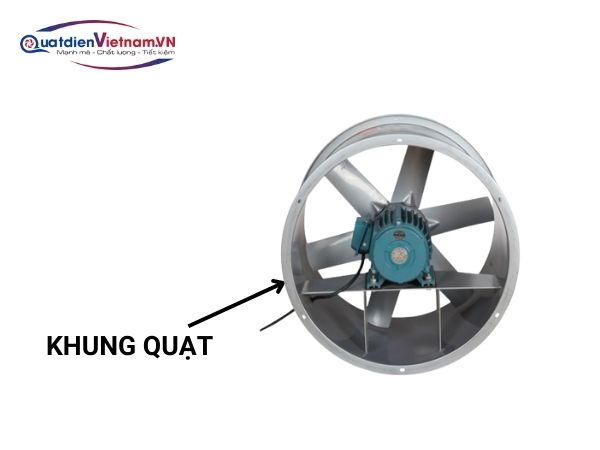 quat-hut-huong-truc-cao-ap-fg2g-2-5 Khung quạt được làm từ thép cao cấp phủ sơn tĩnh điện, có khả năng chống gỉ sét