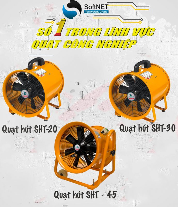 quạt hút xách tay soffnet sht-40 quat hut xach tay soffnet