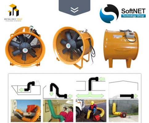 quạt hút công nghiệp sht-40 quạt hút nối ống dẫn không khí vào tầng hầm