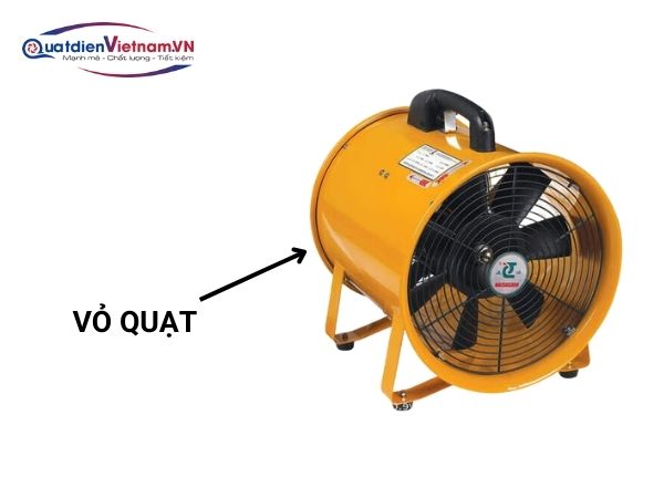 Vỏ quạt làm từ hợp kim nhôm chắc chắn
