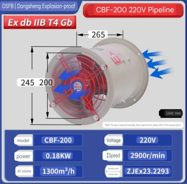 Quạt Phòng Nổ CBF-200 - Hình ảnh 2