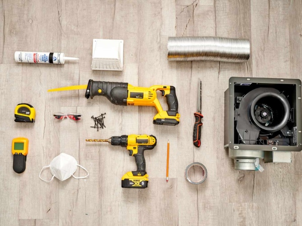 Chuẩn bị dụng cụ lắp đặt quạt thông gió 