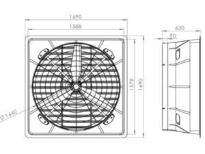 Kích thước quạt thông gió phổ biến hiện nay là bao nhiêu?