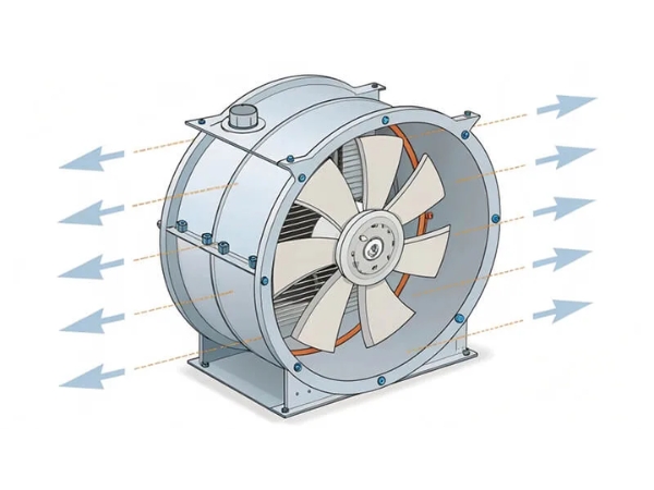 Quạt duy trì dòng khí di chuyển song song với trục quay của cánh quạt