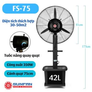 Alternative view of Quạt đứng phun sương Sunfan FS-75
