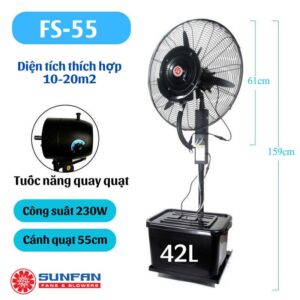 Alternative view of Quạt đứng phun sương Sunfan FS-55