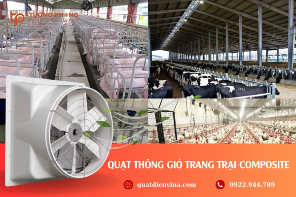 Quạt thông gió trang trại composite với hiệu suất làm mát cao, hút mùi hiệu quả