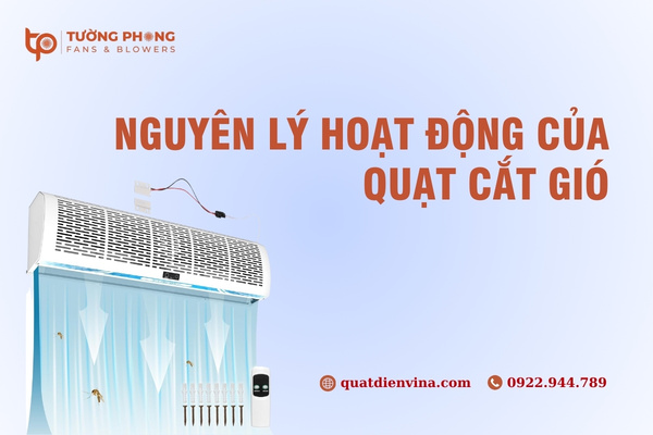 Nguyên lý quạt cắt gió dựa trên việc tạo ra một bức màn không khí áp lực cao