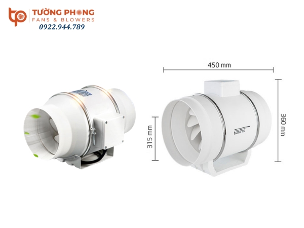 Quạt thông gió di động nối ống mềm