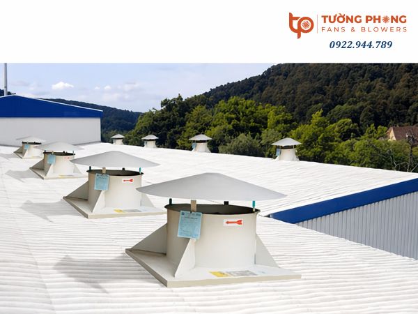 Quạt thông gió hút công nghiệp mái nhà xưởng
