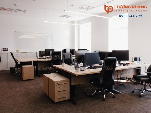 Không gian làm việc tiêu chuẩn cần đảm bảo lưu lượng gió tươi